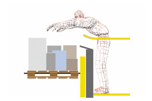 Advanced studies of ergonomics lead to optimized space concept for order picking cabin design for non tiring commissioning process of forklift truck the picture shows CAD based study