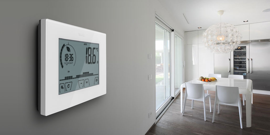 Minimalistic high value design for thermostat tners. in contemporary design villa